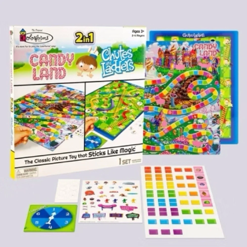 Candy Land and Chutes and Ladders Board Game Set Set of 2 family kids game